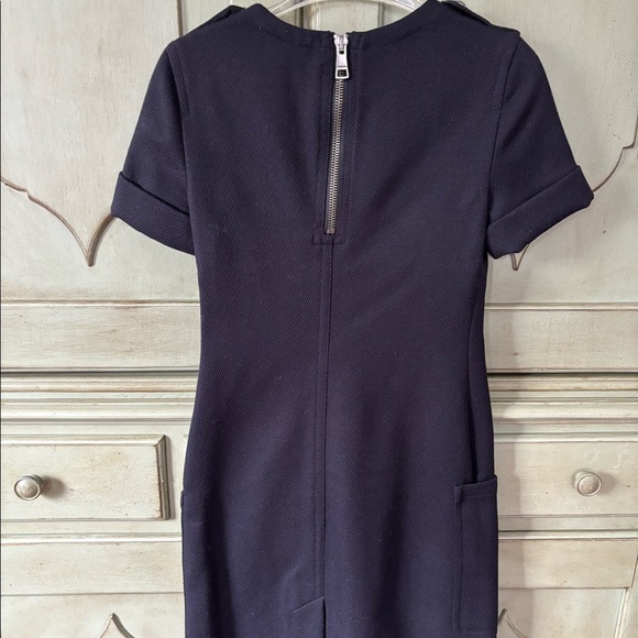 Burberry navy blue wool dress - Picture 3 of 4